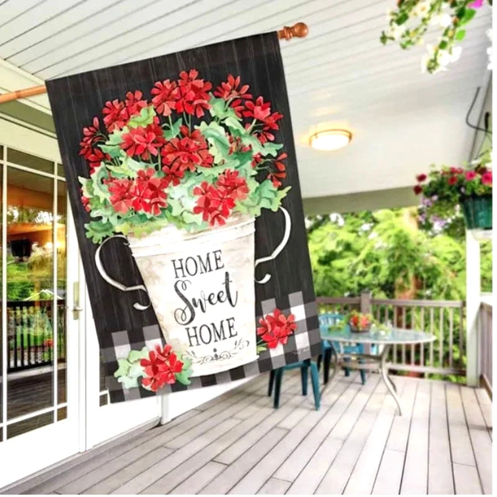 Breeze Art Solar Silk Outdoor Flag Home Sweet Home Garden